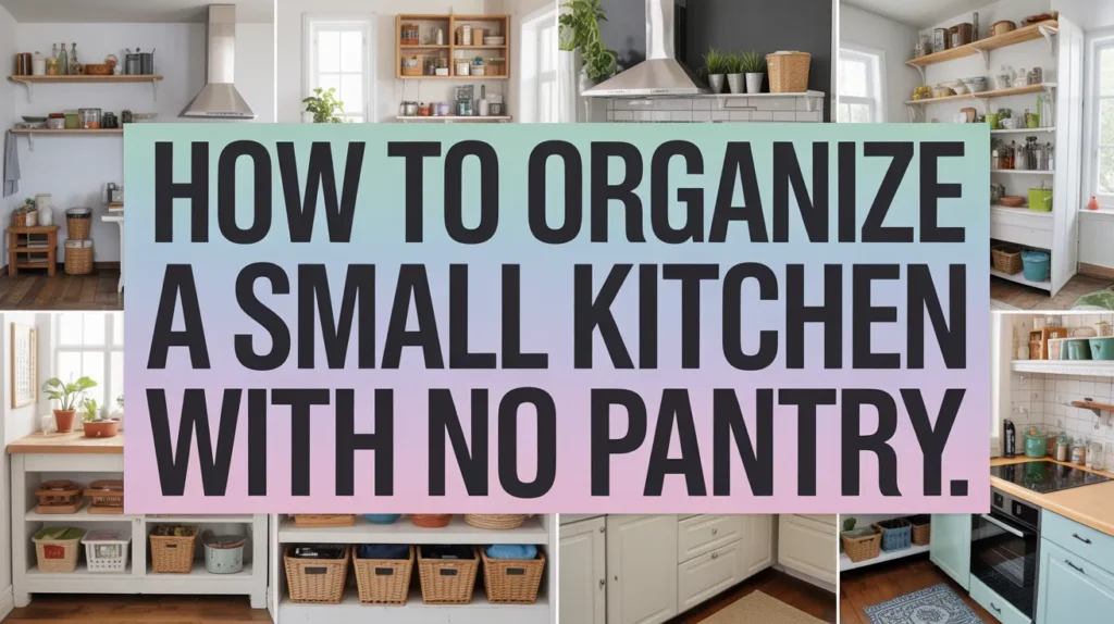 How to Organize a Small Kitchen With No Pantry.
