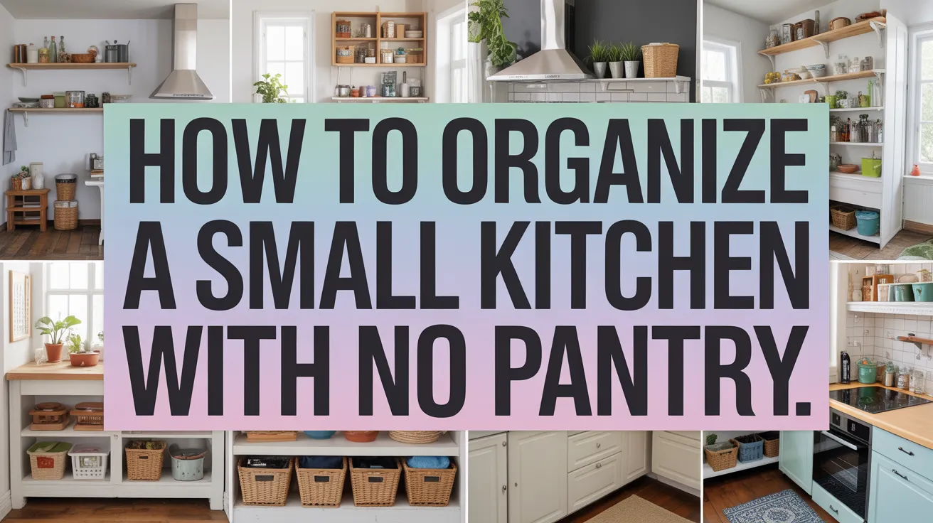 How to Organize a Small Kitchen With No Pantry.