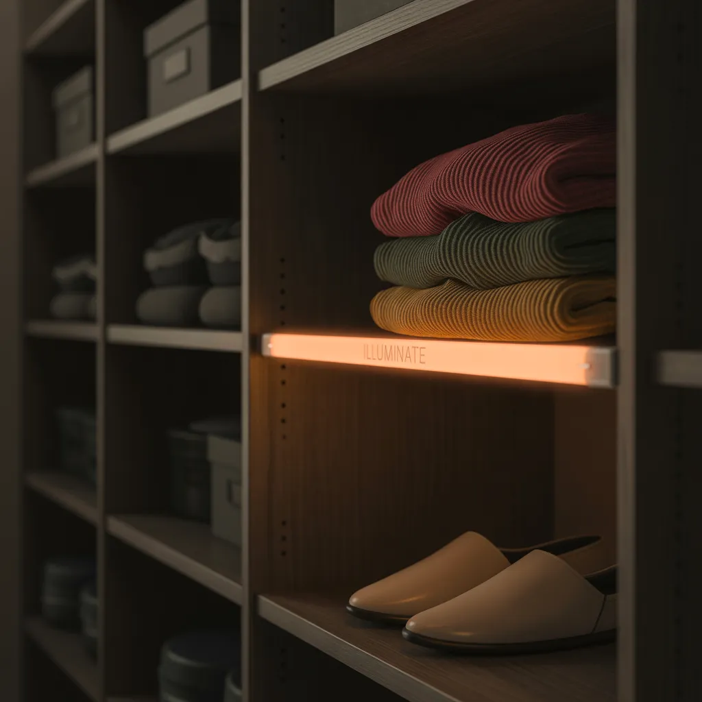 25 Closet Organization Ideas That Save Space and Reduce Stress 8 Illuminate with Motion-Sensor Lights