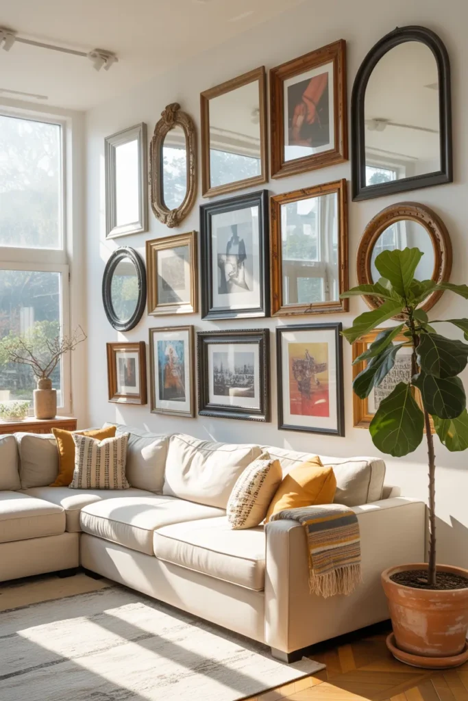 Incorporate Mirrors for Light and Dimension