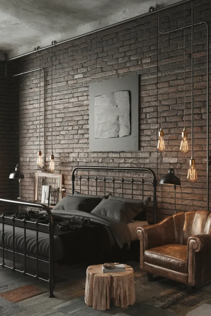 19 Black Bedroom Aesthetic Ideas That Make Dark Interiors Look Irresistible 19 Industrial Edge with Black Metal