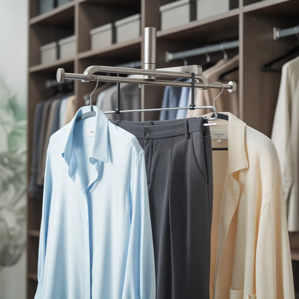 25 Closet Organization Ideas That Save Space and Reduce Stress 6 Install a Pull-Out Valet Rod