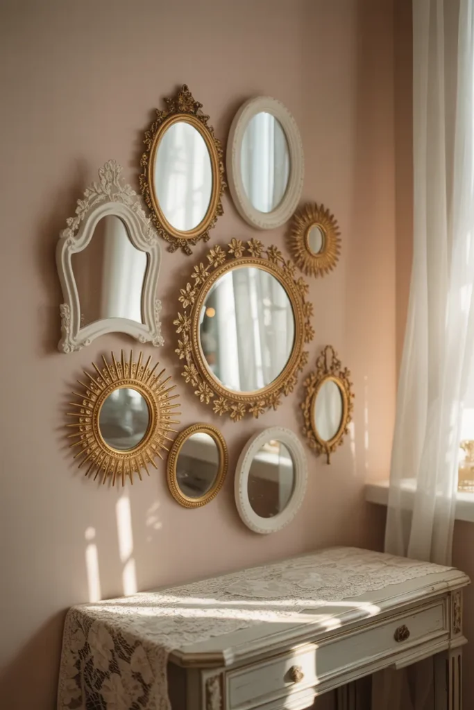 Integrate Small, Gilded Mirrors