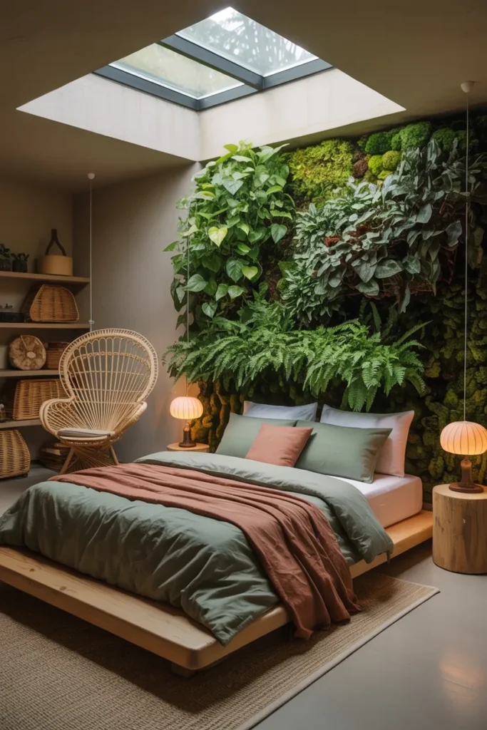 Japandi Green Oasis Bedroom