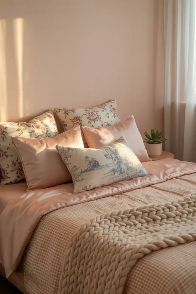 Layer with Delicate, Patterned Textiles