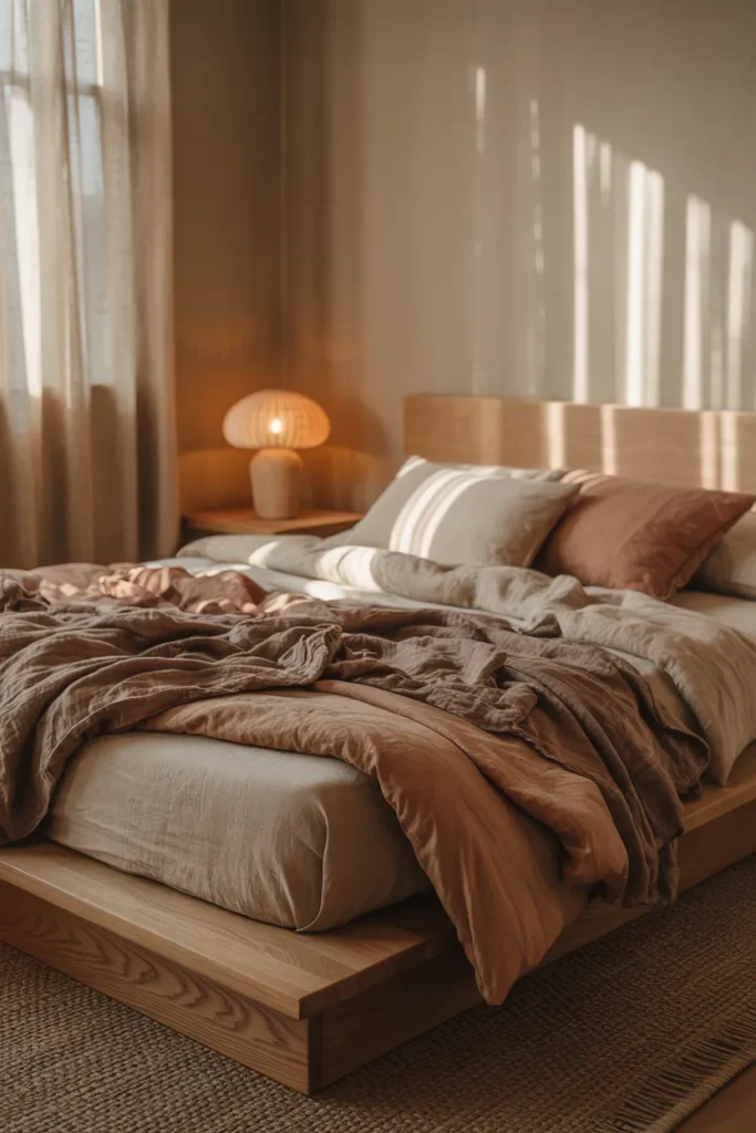 Layered Bedding in Earth Tones