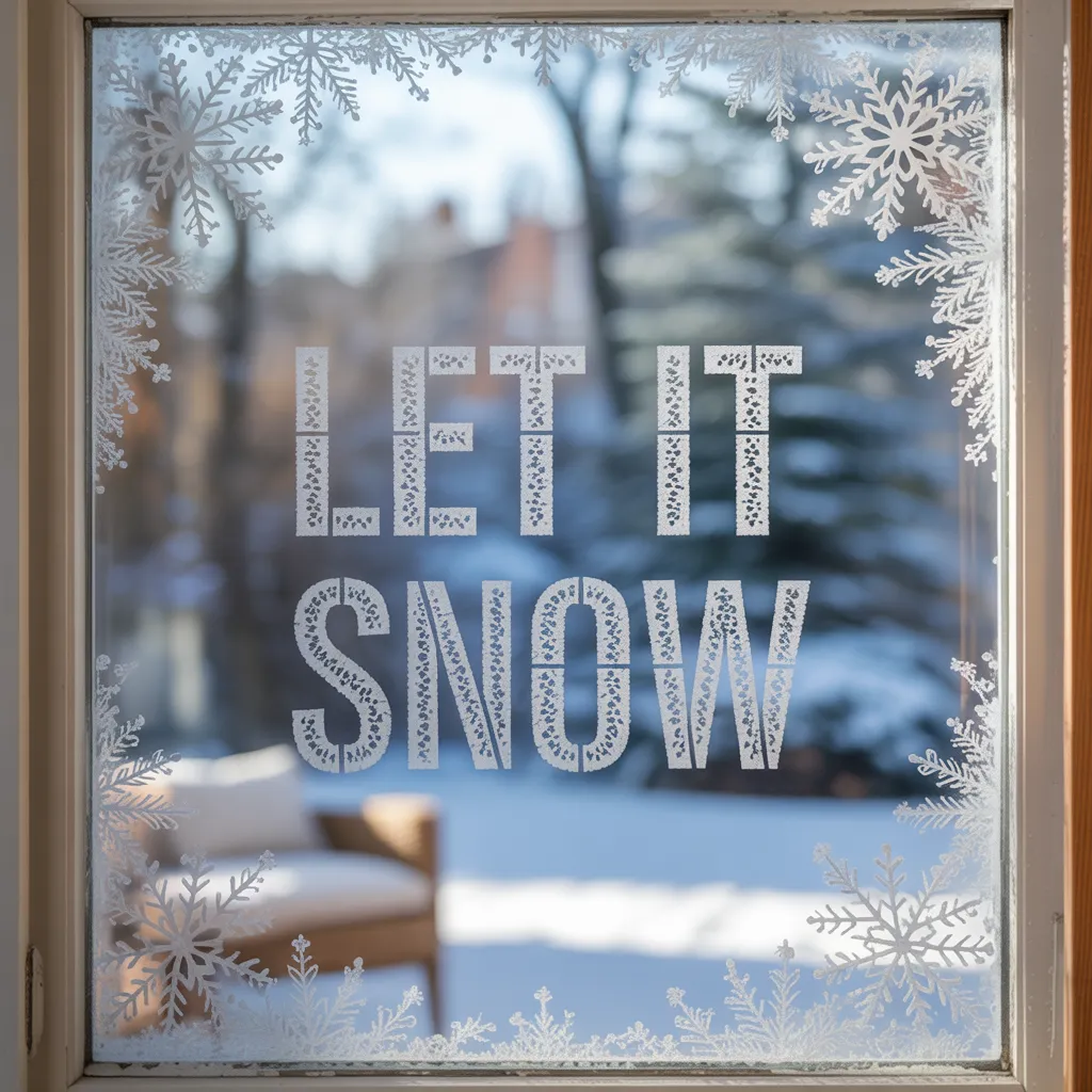 20 DIY Cozy Christmas Home Decor Ideas You’ll Regret Not Trying This Year! 20 Let It Snow Window Art