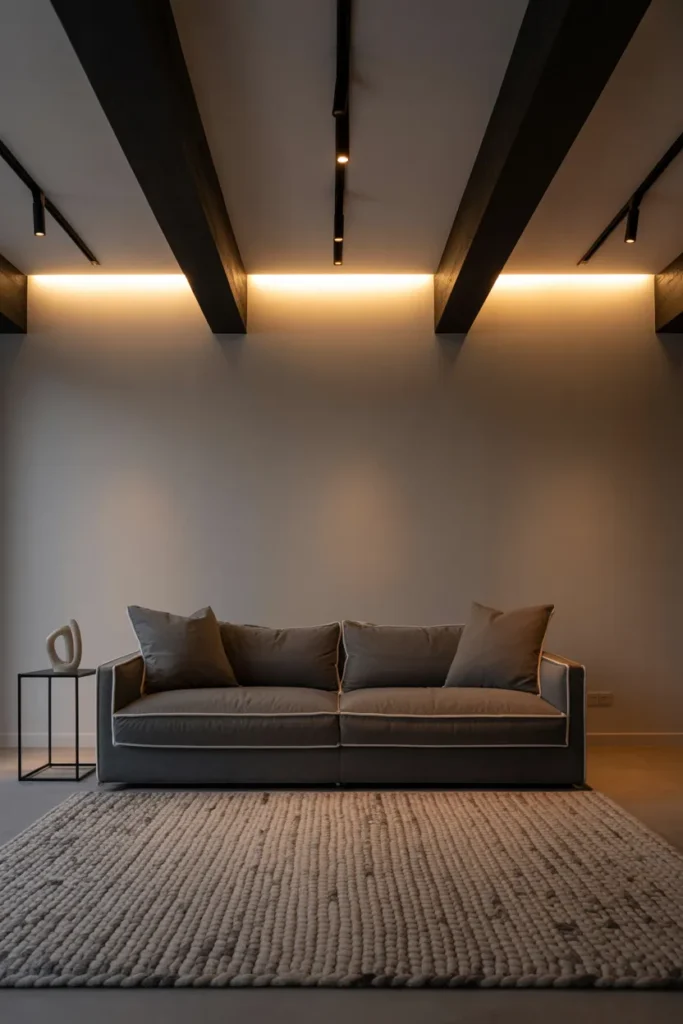 How to Style Ceiling Beams for a Modern Look 3 Lighting is Everything