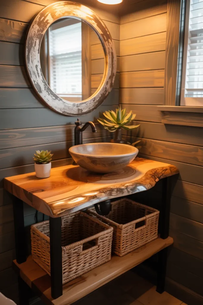 Live-Edge Vanity Shelf