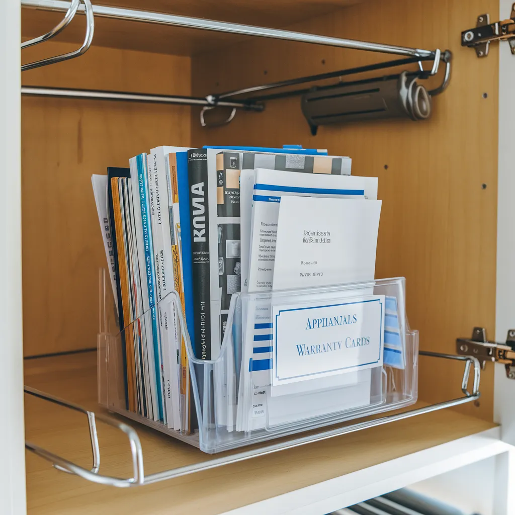 Magazine Holder for Appliance Manuals