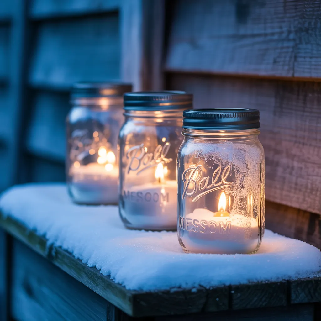 20 DIY Cozy Christmas Home Decor Ideas You’ll Regret Not Trying This Year! 5 Mason Jar Luminaries