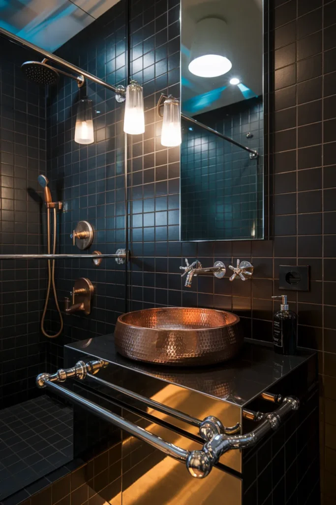 Metallic Highlights on Dark Surfaces