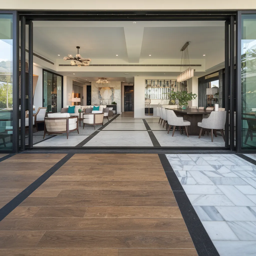 Must-See 31+ Floor Tile Designs That Blend Beauty and Durability 34 Mixed Material Fusion