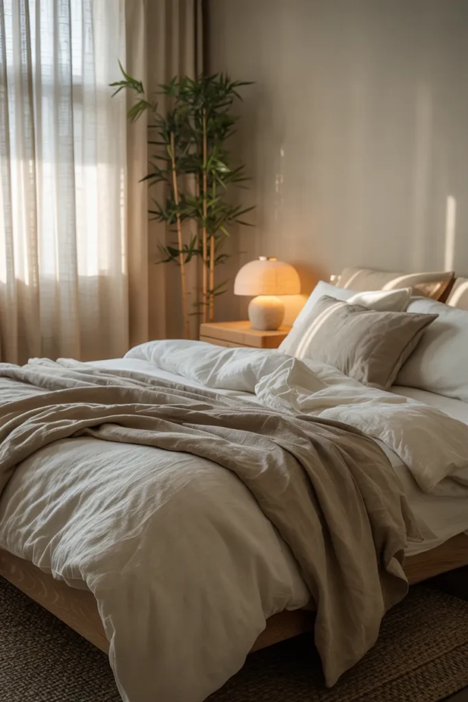 Natural Linen Bedding Layers
