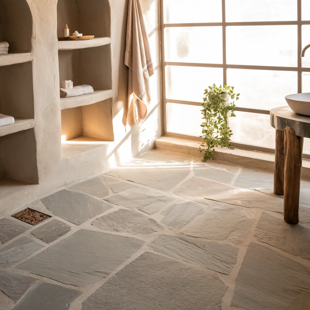 Must-See 31+ Floor Tile Designs That Blend Beauty and Durability 22 Natural Stone Serenity
