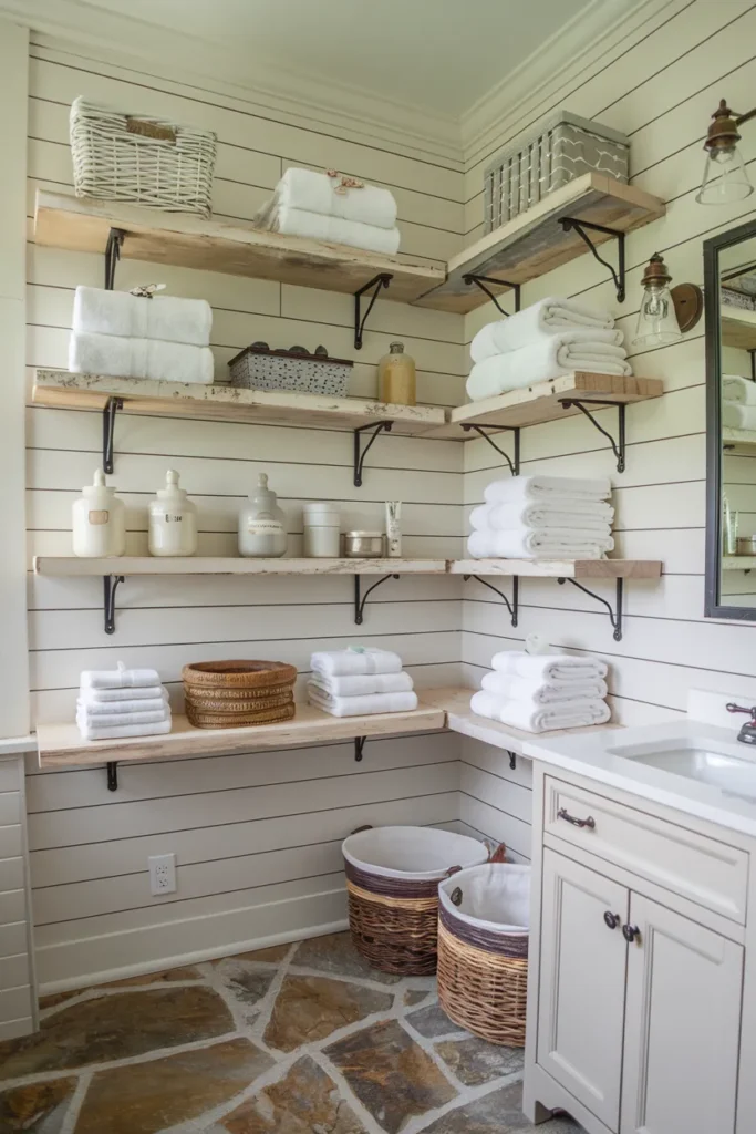 Open Shelving with Rustic Touches