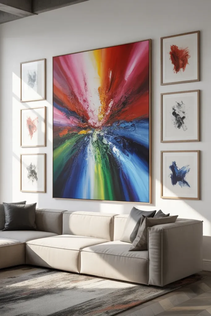 Oversized Art Statement with Supporting Details