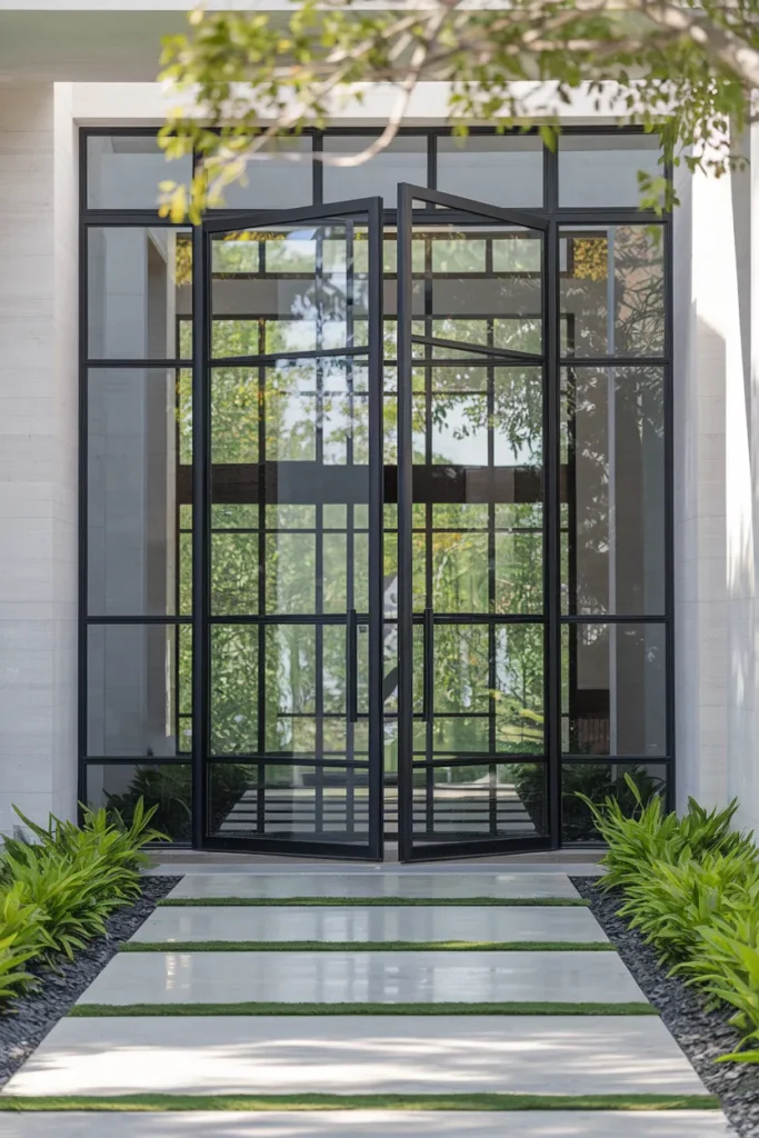 15 Luxurious Entry Door Design Ideas for Your Home 2 Oversized Pivot Door 1