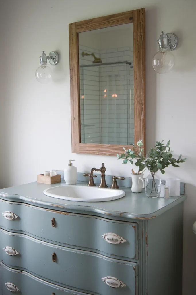 Painted Vintage Cabinet Vanity