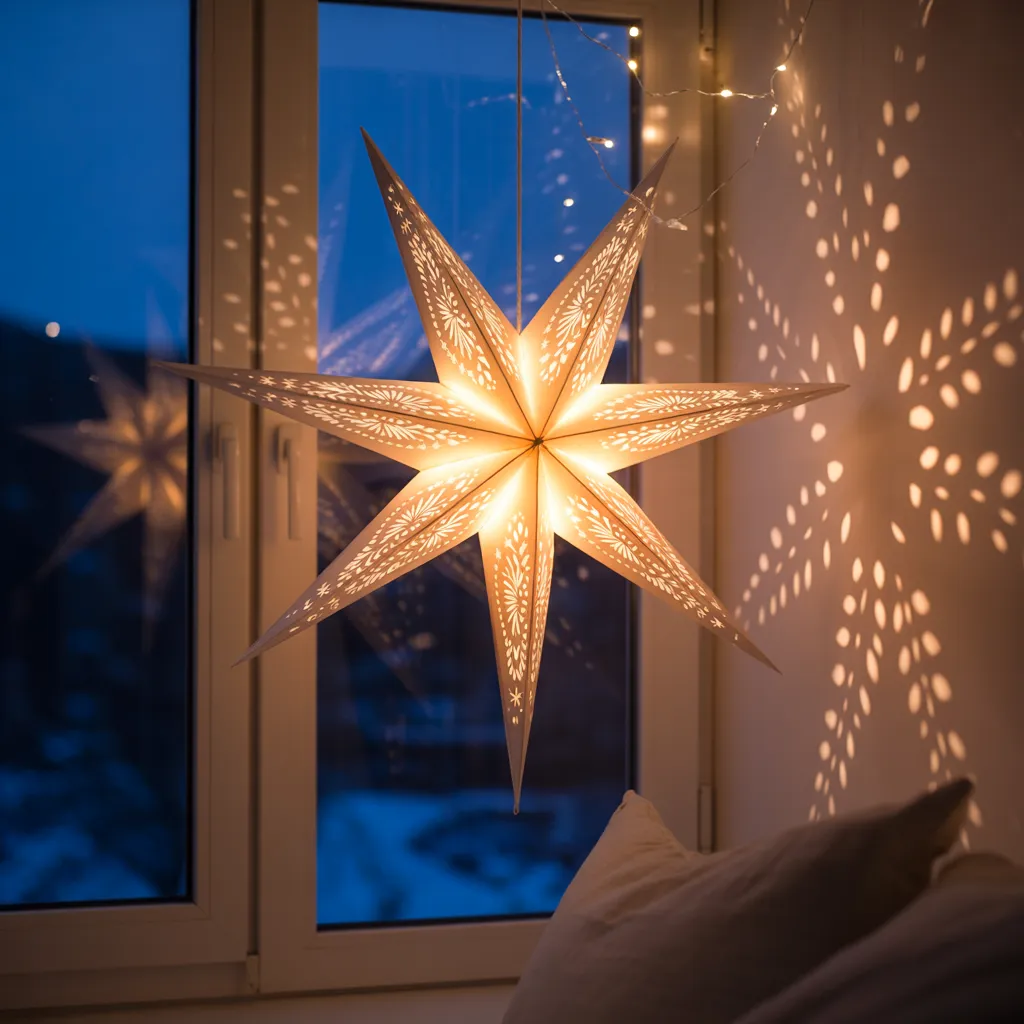 20 DIY Cozy Christmas Home Decor Ideas You’ll Regret Not Trying This Year! 17 Paper Star Lanterns