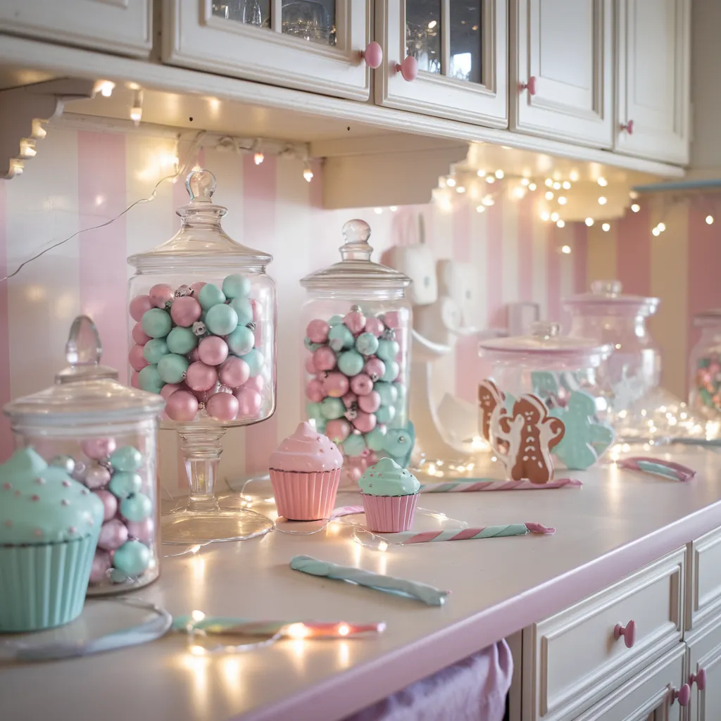 Pastel Candyland Christmas Accents