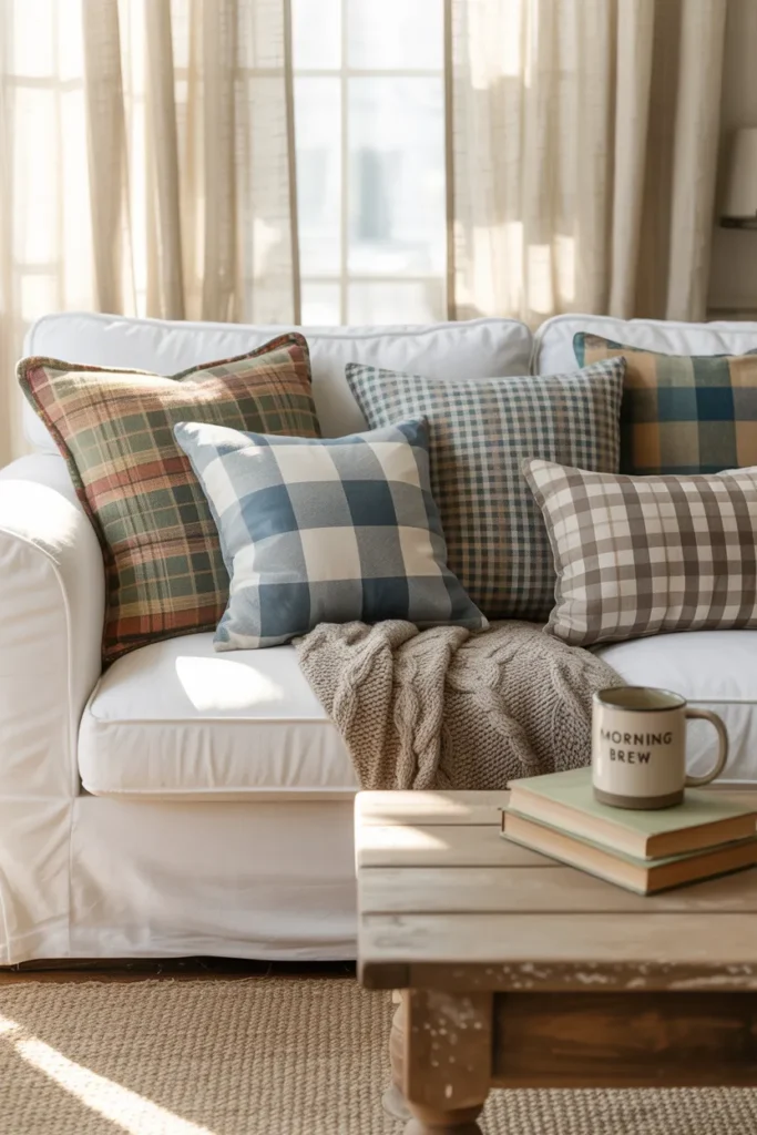 Plaid or Gingham Throw Pillows