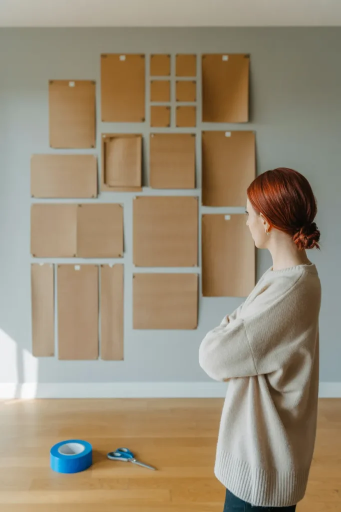 How to Create a Stylish Gallery Wall Step by Step Guide 4 Plan Your Layout (The Paper Method)