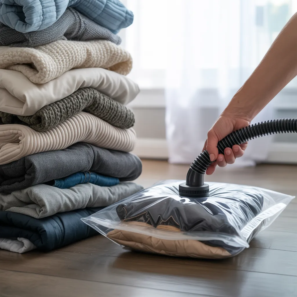 25 Closet Organization Ideas That Save Space and Reduce Stress 26 Seasonal Swap with Vacuum-Sealed Bags