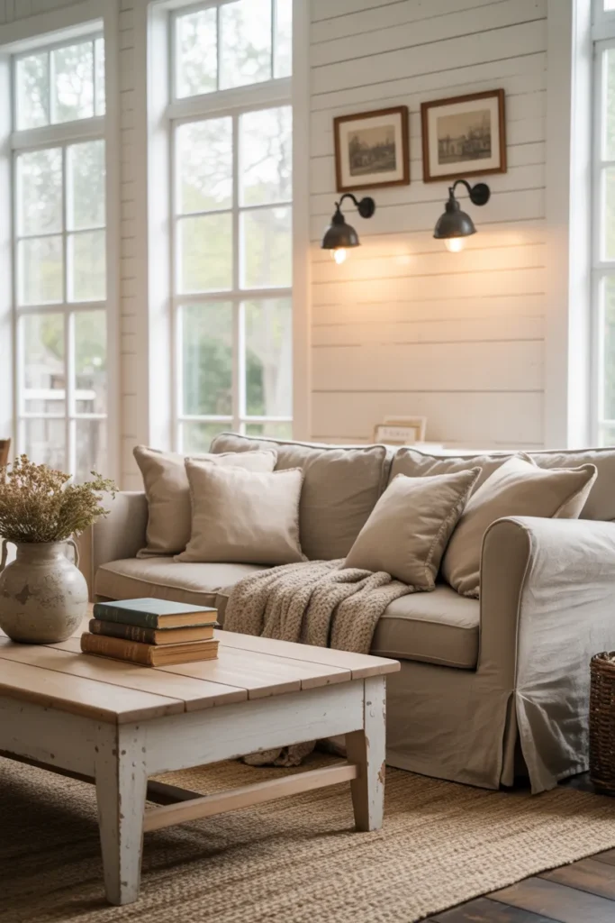 Shiplap Accent Wall for Subtle Drama