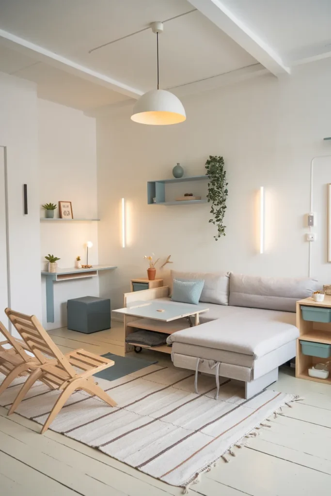 Small Space Scandinavian Living Room