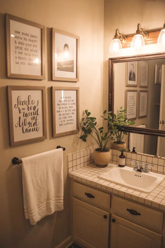 How to Decorate a Small Bathroom on a Budget 8 Smart DIY Art and Personal Touches