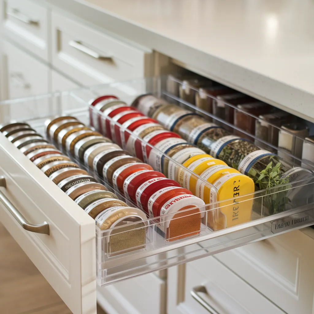 Spice Rack Drawer Organizer