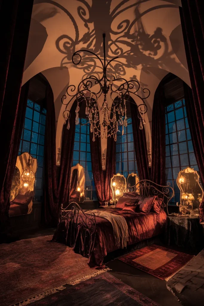 Statement Chandeliers with Gothic Flair