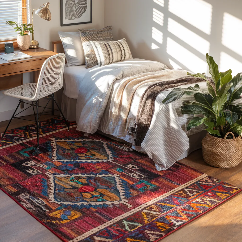 Statement Rug for Color and Comfort