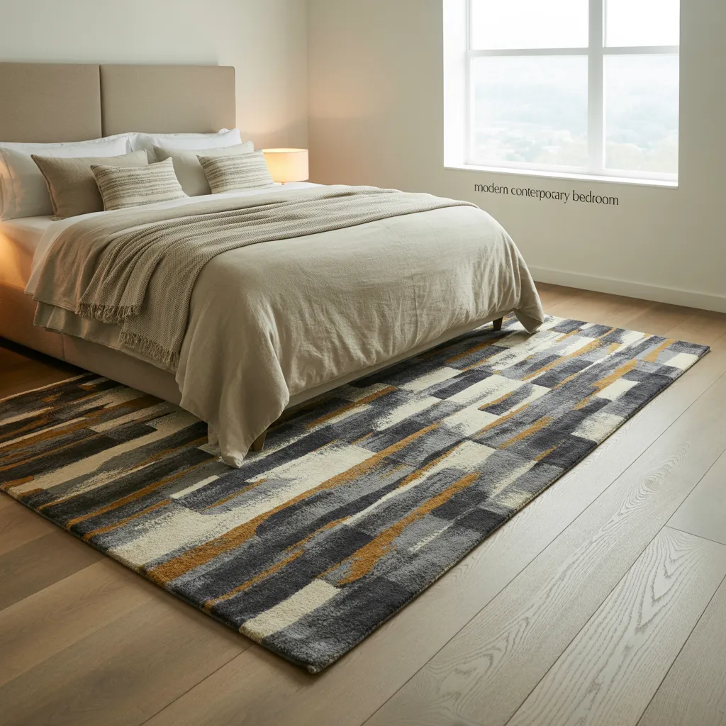 25 Contemporary Bedroom Ideas to Refresh, Relax, and Reimagine Your Space 25 Statement Rugs as Grounding Pieces