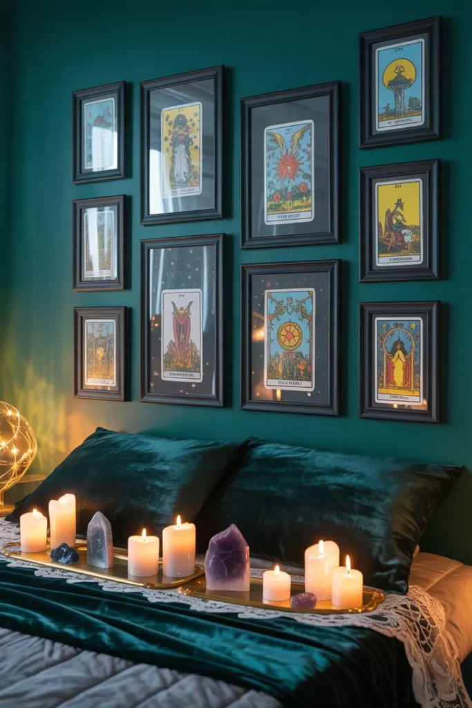 35 Witchy Bedroom Ideas to Transform Your Space into a Magical Sanctuary 25 Tarot Card Displays