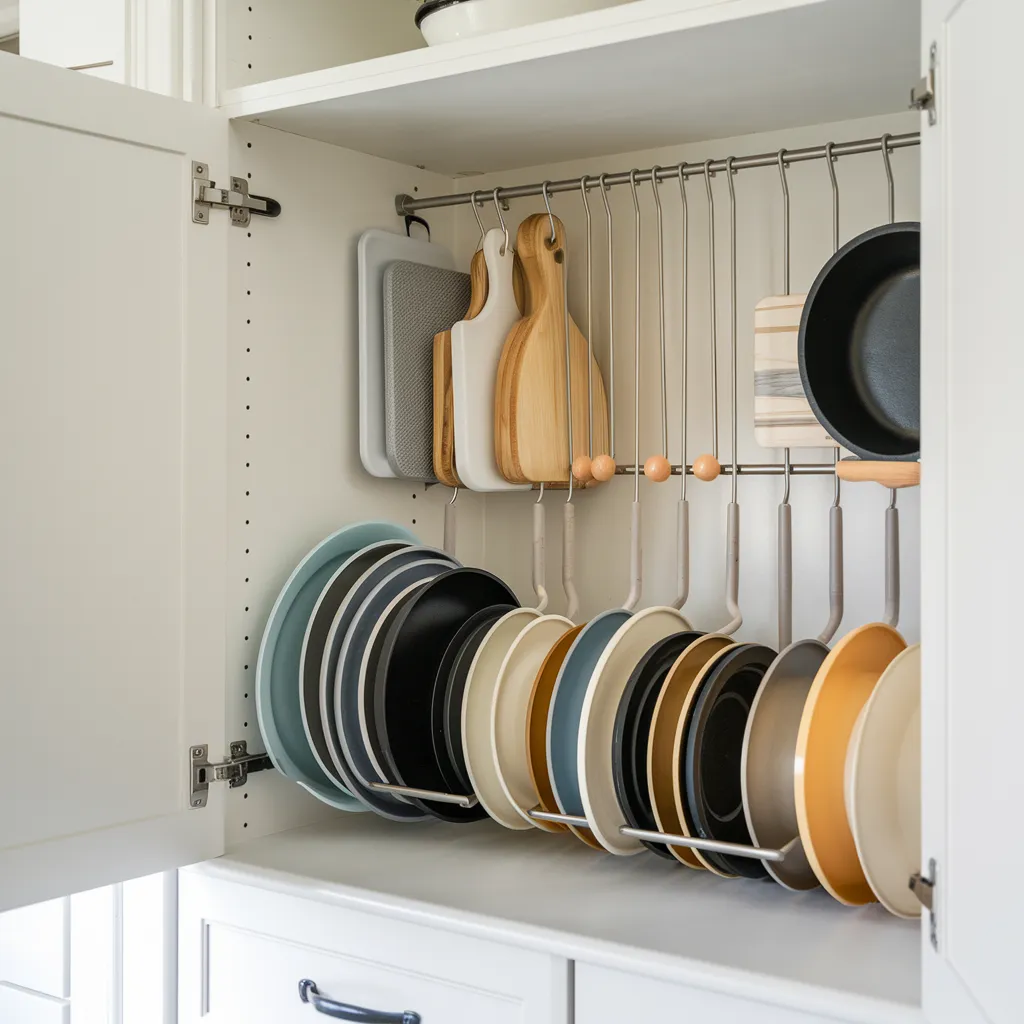 Tension Rod Vertical Storage