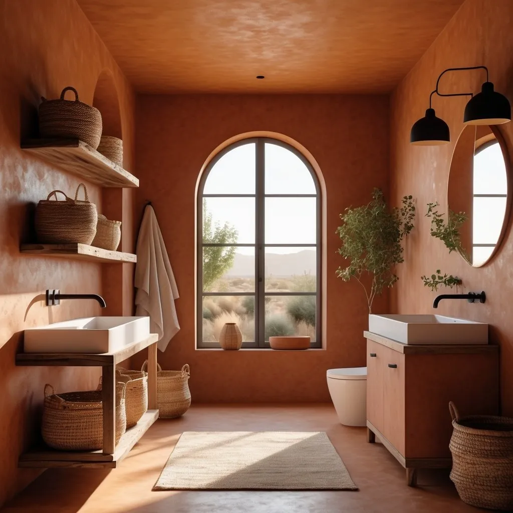 Color Drenching Bathroom: How to Nail This Bold Design Trend 6 Terracotta Bathroom