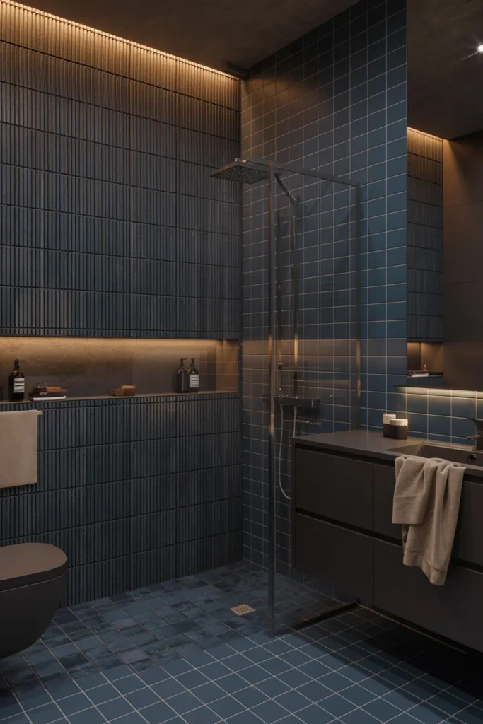 Textured Tiles with Moody Tones