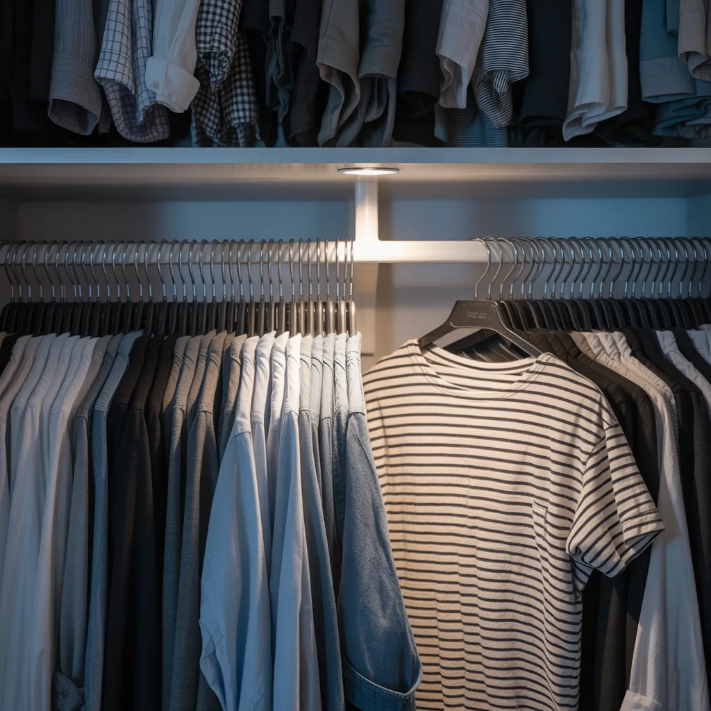 25 Closet Organization Ideas That Save Space and Reduce Stress 11 The Reverse Hanger Trick
