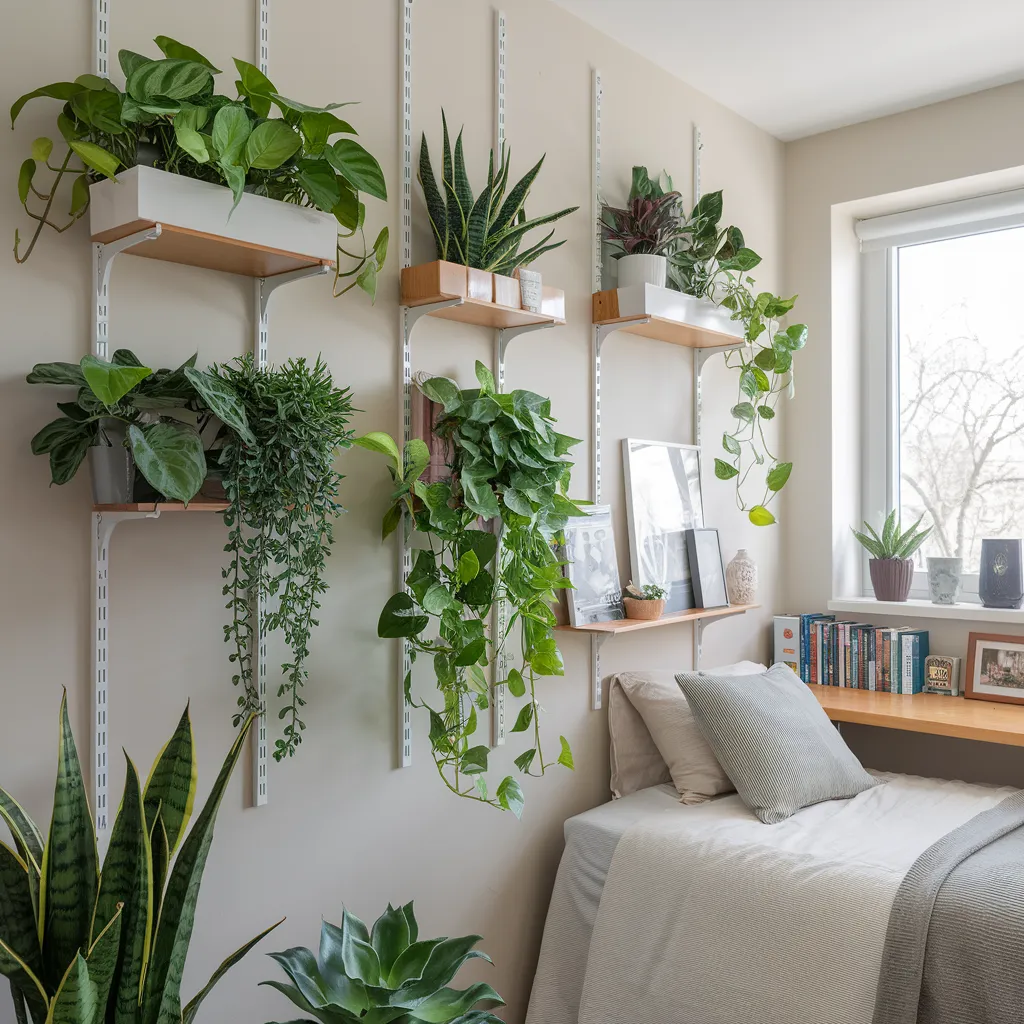 Vertical Garden with Low-Maintenance Plants