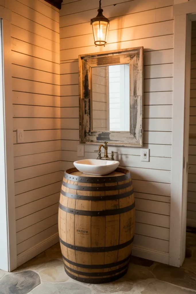 Vintage Barrel Vanity