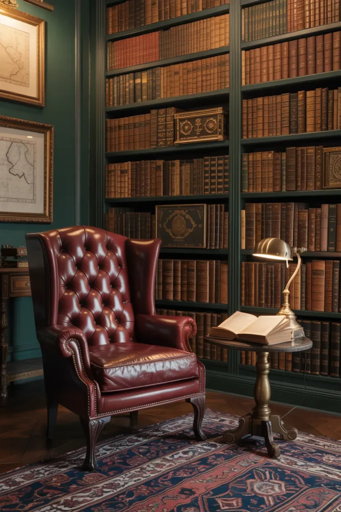 Vintage-Inspired Study Library