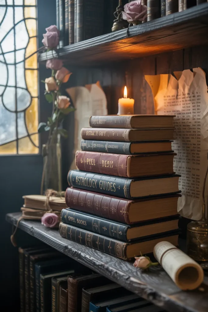 35 Witchy Bedroom Ideas to Transform Your Space into a Magical Sanctuary 9 Vintage Witchcraft Texts