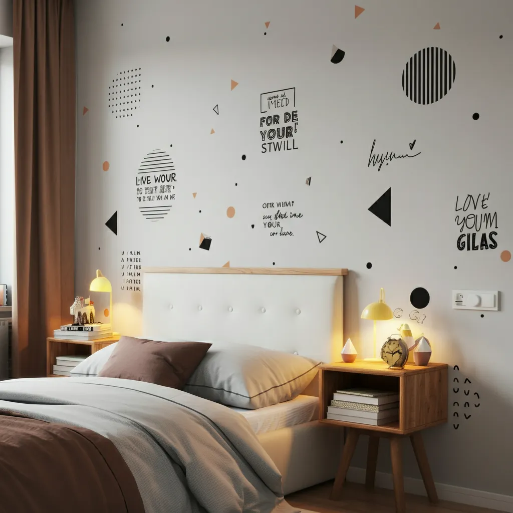 How to Decorate Bedroom Walls Without Painting 3 Wall Decals Decor