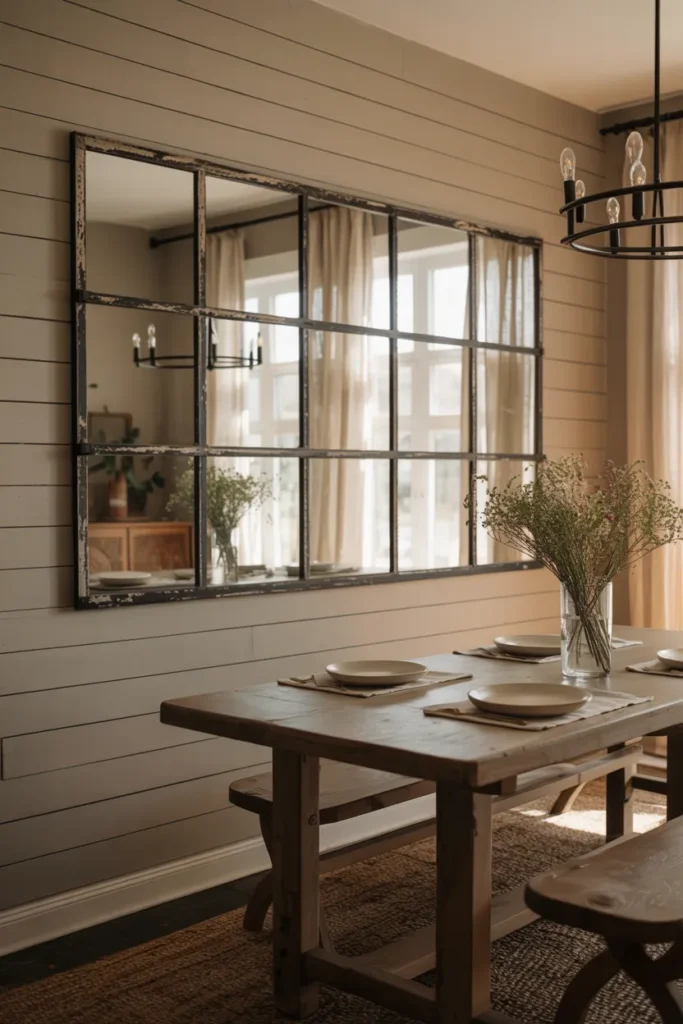 20 Stylish Mirror Design Ideas to Transform Any Room 4 Windowpane Mirror