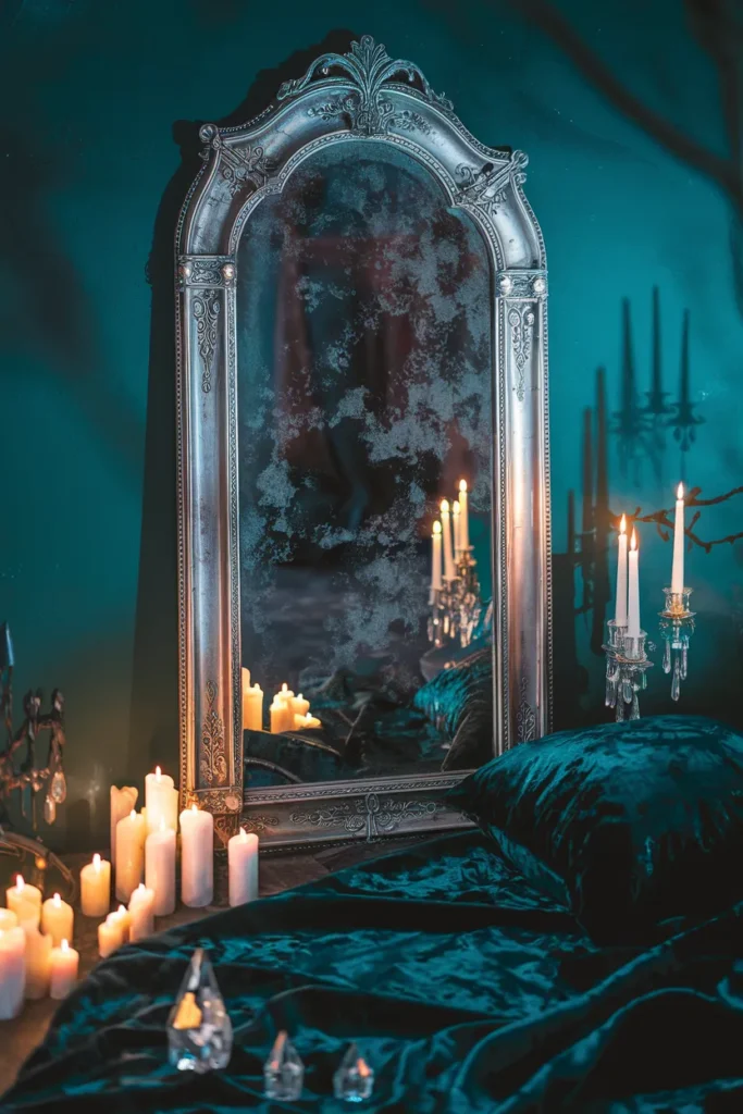 35 Witchy Bedroom Ideas to Transform Your Space into a Magical Sanctuary 12 Witchy Mirror Portals