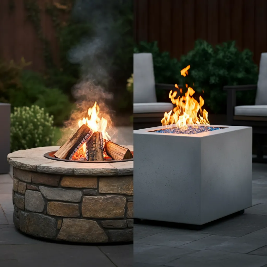 Wood-Burning vs. Gas Fire Pit
