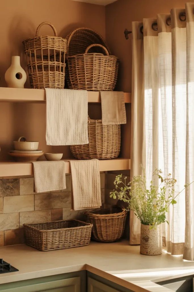Woven Baskets and Natural Fiber Storage