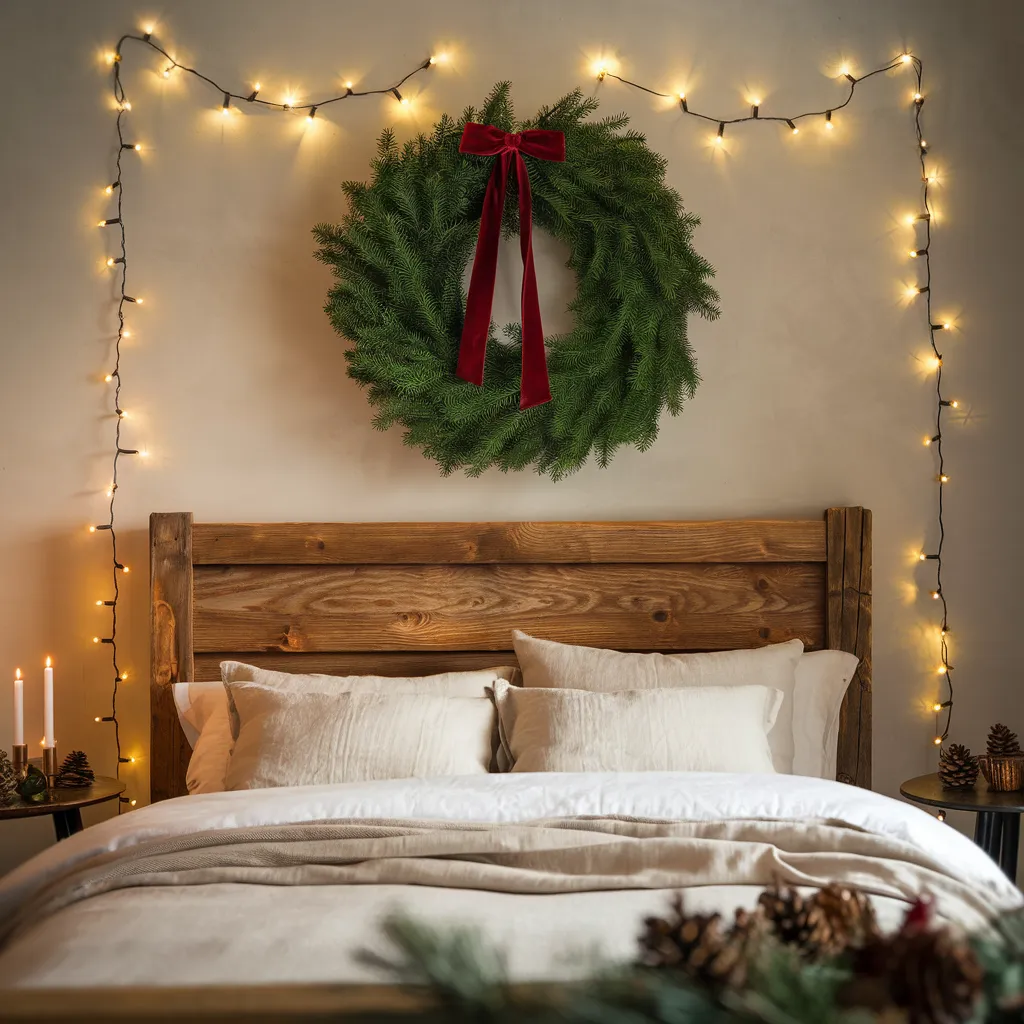 Wreath Above the Headboard